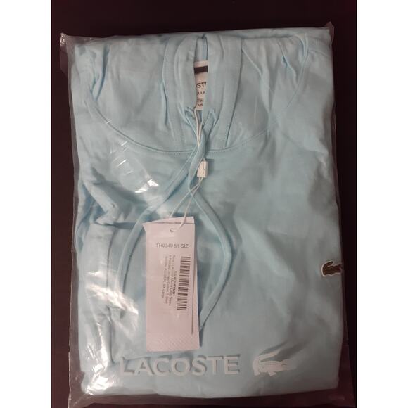 Lacoste Men's Long Sleeve Hooded Jersey Cotton T-Shirt Hoodie AGRION 2XL - Picture 2 of 3